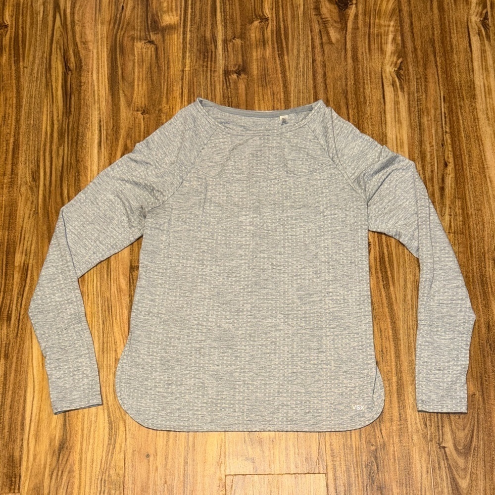 Victoria’s Secret women’s small shirt top Gray Long Sleeve athletic Athleisure